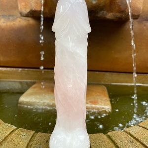 Beautiful Rose Quartz Crystal Phallus